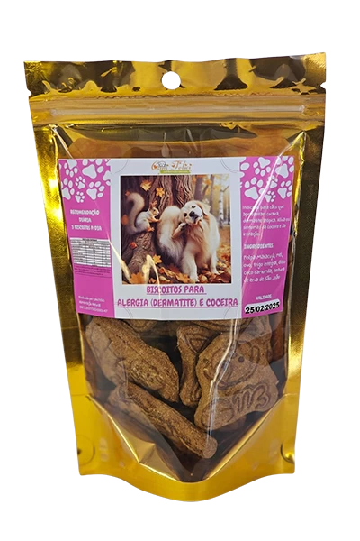 Biscoitos Funcionais para Alergia (Dermatite) e Coceira 100g Biscoitos Funcionais para Alergia (Dermatite) e Coceira 100g - Imagem 1